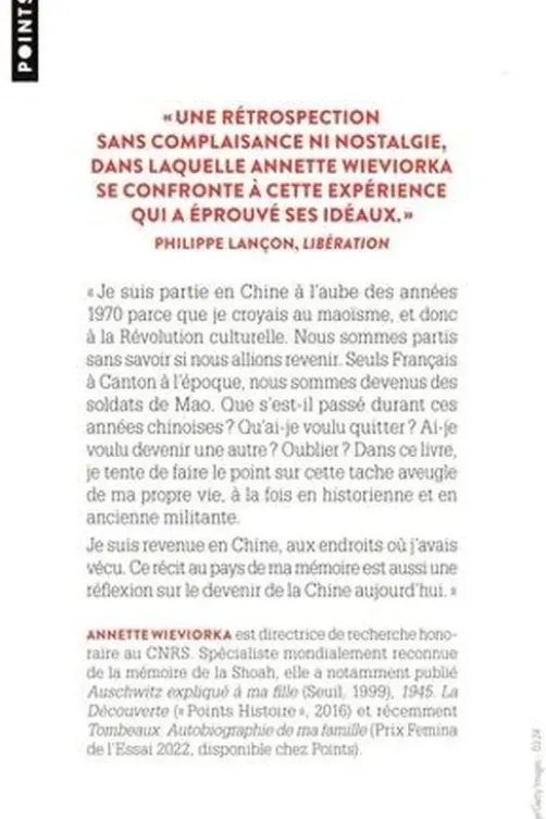 Mes années chinoises, Annette Wieviorka