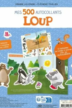 Mes 500 autocollants Loup, Orianne Lallemand