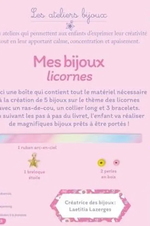 Mes bijoux licornes, Laetitia Lazerges