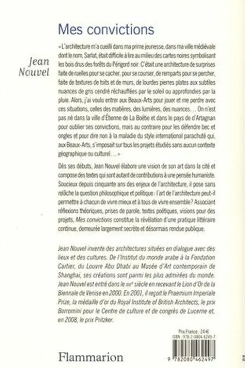 Mes convictions, Jean Nouvel