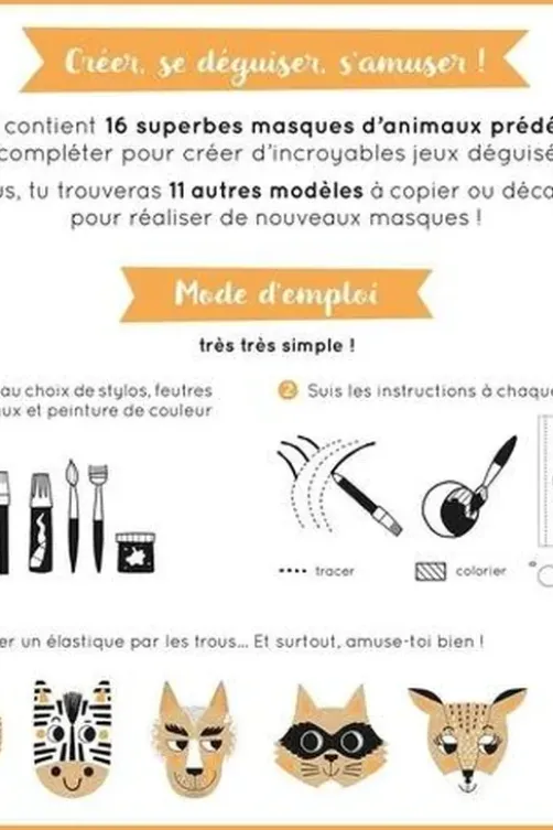 Mes masques d'animaux à compléter, Bérengère Staron