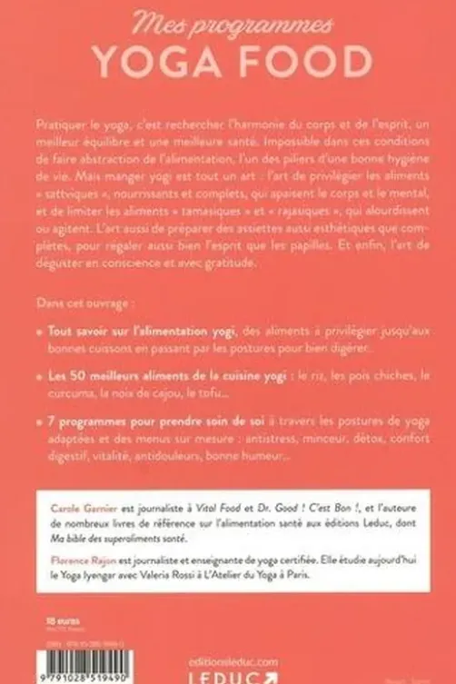 Mes programmes yoga food, Carole Garnier