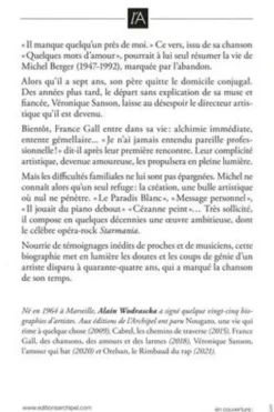 Michel Berger. Il manque quelqu'un près de moi, Alain Wodrascka