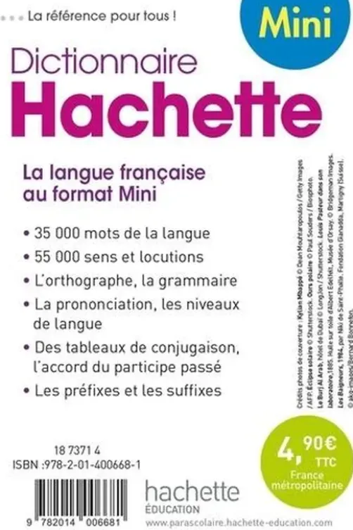 Mini dictionnaire Hachette de la langue française. 35 000 mots, Jean-Pierre Mével