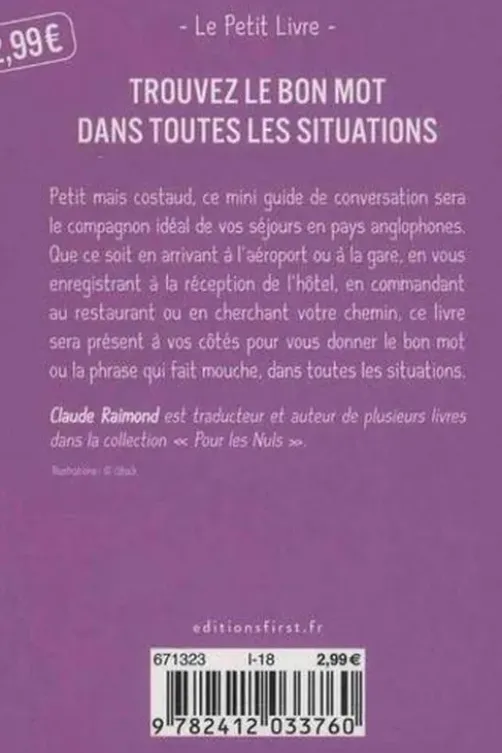 Mini guide de conversation anglais, Claude Raimond