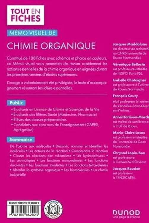 Mémo visuel de chimie organique. 4e édition, Jacques Maddaluno