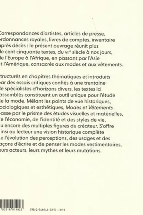 Modes et vêtements. Retour aux textes, Damien Delille