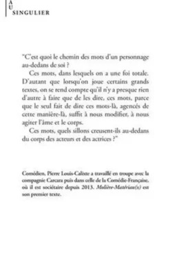 Molière-Matériau(x), Pierre Louis-Calixte
