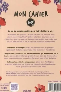 Mon cahier Une année de bonnes vibes avec la pensée positive ! Edition 2025, Cécile Neuville