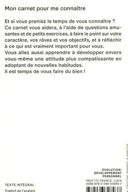 Mon carnet pour me connaître, Stéphanie Cochet