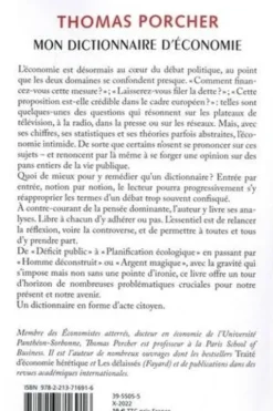 Mon dictionnaire d'économie. Comprendre, se positionner, débattre, Thomas Porcher