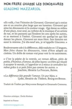 Mon frère chasse les dinosaures, Giacomo Mazzariol