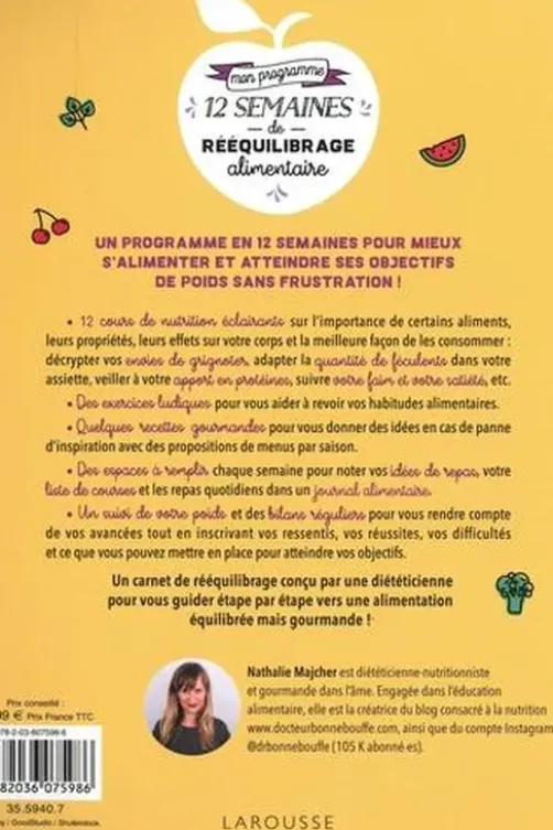 Mon programme 12 semaines de rééquilibrage alimentaire, Nathalie Majcher