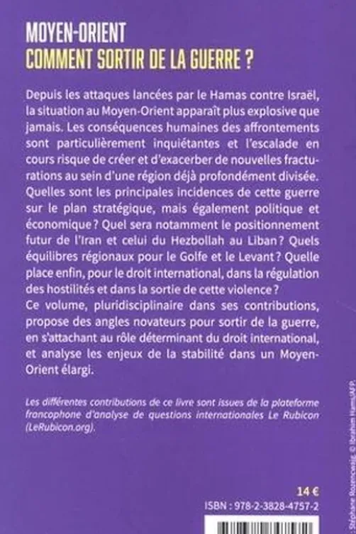 Moyen-Orient. Comment sortir de la guerre ?, Le Rubicon