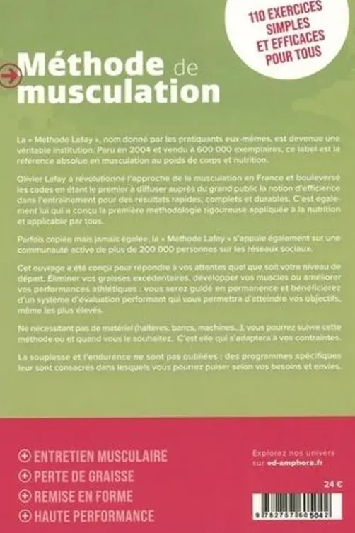 Méthode de musculation. 110 exercices sans matériel, Olivier Lafay