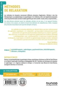 Méthodes de relaxation en 37 notions. Aspects méthodologiques, principales indications, exemples cliniques, Nathalie Baste