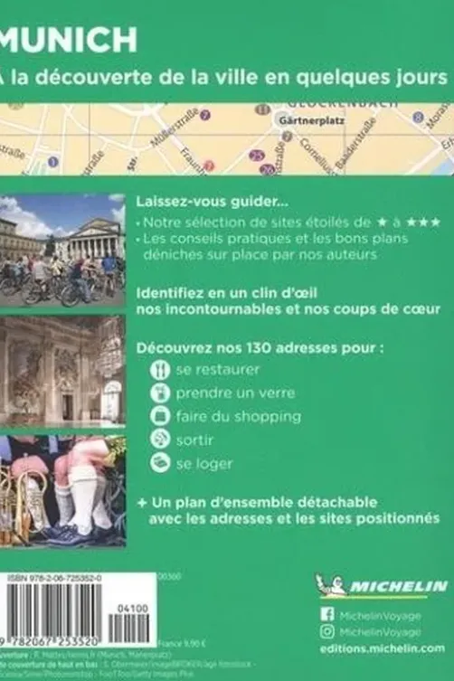 Munich. Châteaux Royaux de Bavière, Edition 2022, avec 1 Plan détachable, Michelin