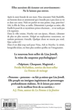 Ne le laissez pas entrer, Lisa Jewell