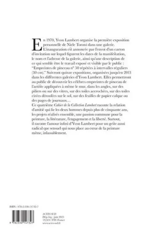 Niele Toroni, Stéphane Ibars