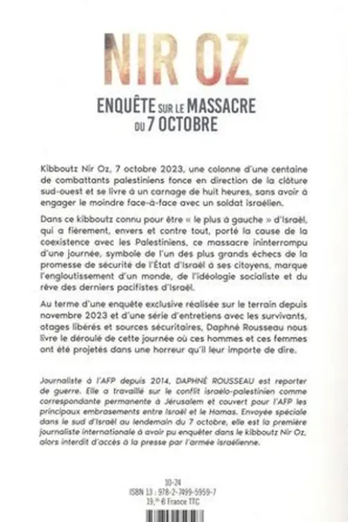 Nir Oz. Enquête sur le massacre du 7 octobre, Daphne Rousseau