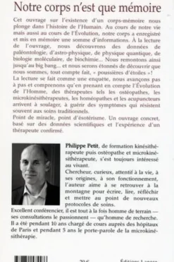 Notre corps n'est que mémoire. L'Evolution un savoir-faire pour se soigner, Philippe Petit