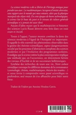 Notre culture scientifique. Le monde antique en héritage, Lucio Russo