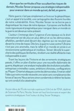Notre Guerre. Le crime et l'oubli : pour une pensée stratégique, Nicolas Tenzer