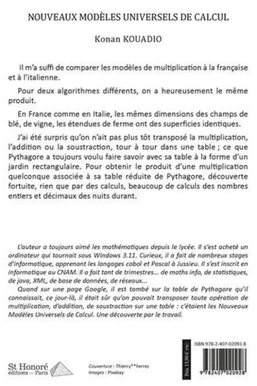 Nouveaux modèles universels de calcul, Konan Kouadio