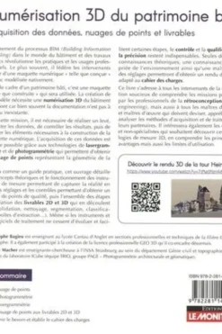 Numérisation 3D du patrimoine bâti. Acquisition des données, nuages de points et livrables, Christophe Bagieu
