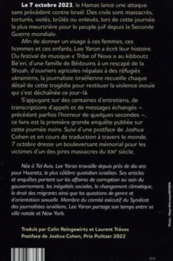 7 octobre. La journée la plus meurtrière de l'histoire d'Israël racontée par les victimes et leurs proches, Lee Yaron