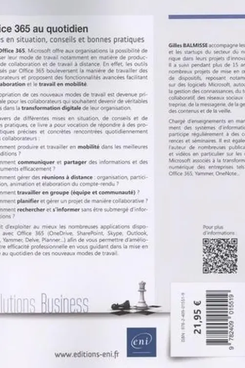 Office 365 au quotidien. Mises en situation, conseils et bonnes pratiques, Gilles Balmisse