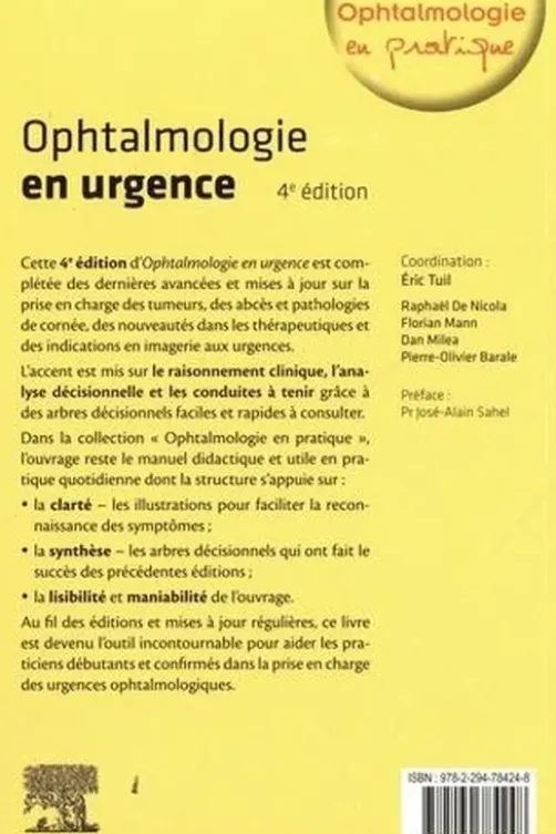 Ophtalmologie en urgence. 4e édition, Eric Tuil