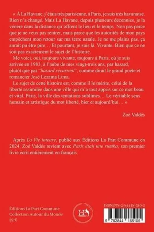 Paris était une rumba, Zoé Valdés