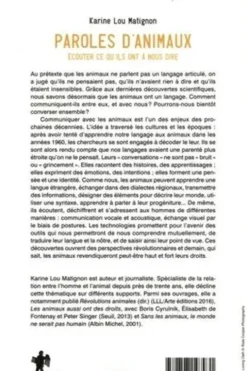 Paroles d'animaux. Ecouter ce qu'ils ont à nous dire, Karine-Lou Matignon