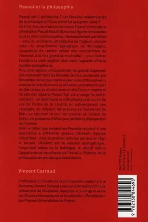 Pascal et la philosophie. 3e édition, Vincent Carraud
