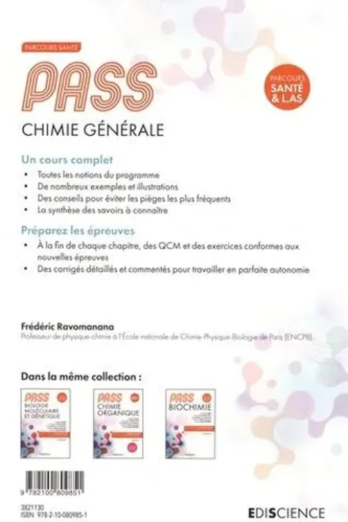 PASS chimie générale, Frédéric Ravomanana