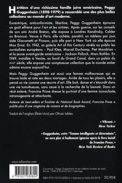 Peggy Guggenheim. Le choc de la modernité, Francine Prose