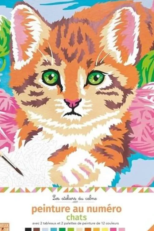 Peinture au numéro chats. Cahier avec palette et pinceau, Jérémy Mariez