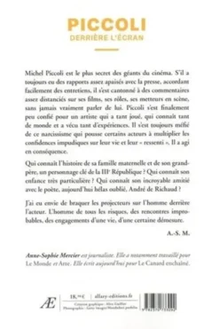 Piccoli. Derrière l'écran, Anne-Sophie Mercier