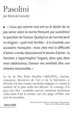 Pier Paolo Pasolini, René de Ceccatty