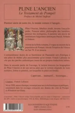 Pline l'Ancien. Le Testament de Pompéi, Franck Lafossas