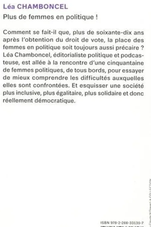 Plus de femmes en politique !, Léa Chamboncel