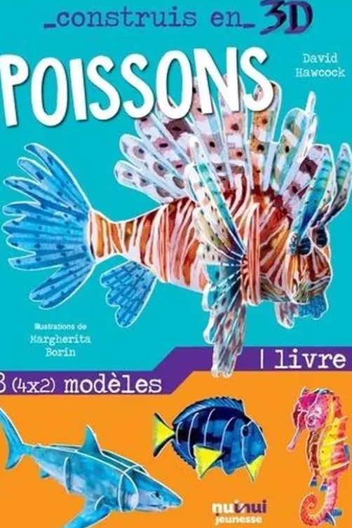 Poissons. Avec 1 livre et 8 modèles, David Hawcock
