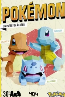 Pokémon. Un papertoy à créer. Salamèche - Carapuce - Bulbizarre, Tougui
