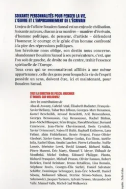 Pour Boualem Sansal, Pascal Bruckner