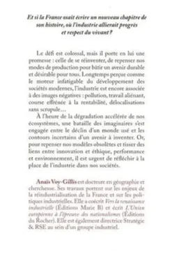 Pour une révolution industrielle, Anaïs Voy-Gillis