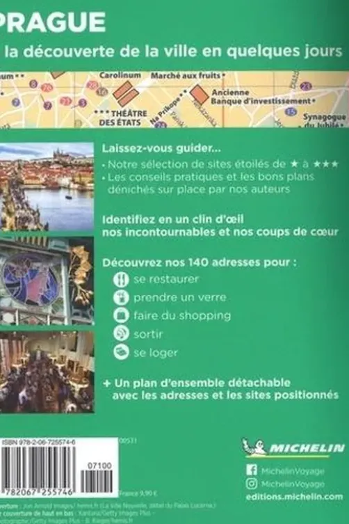 Prague. Edition 2022. Avec 1 Plan détachable, Michelin
