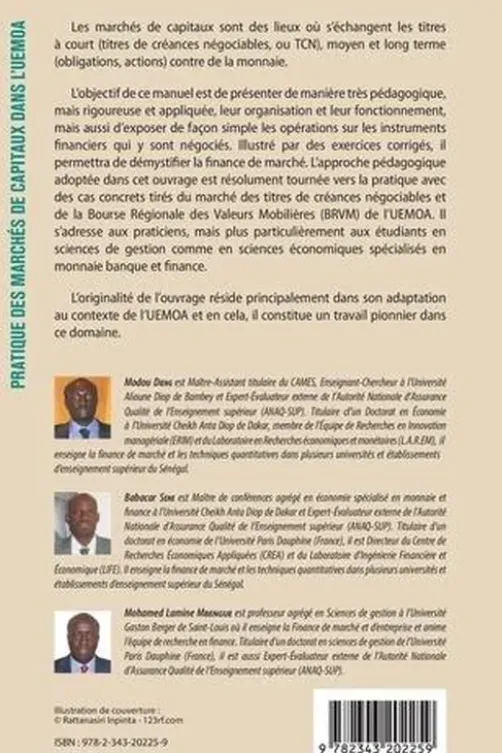 Pratique des marchés de capitaux dans l'UEMOA, Modou Dieng