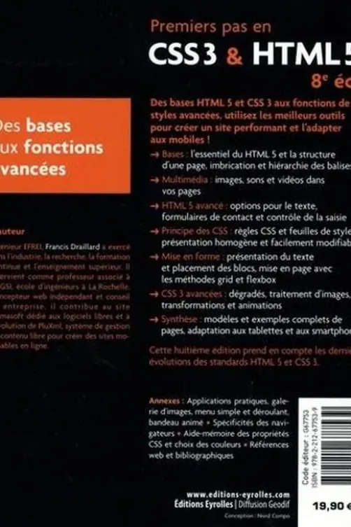 Premiers pas en CSS3 et HTML5. 8e édition, Francis Draillard