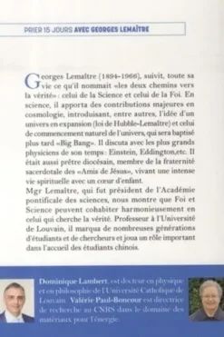 Prier 15 jours avec l'Abbé Georges Lemaître. Père du Big Bang, Valérie Paul-boncour
